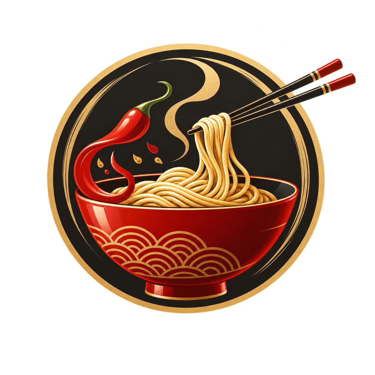 New AI-created illustration, not an archived original Spicy Asian Fusion — AI-created example